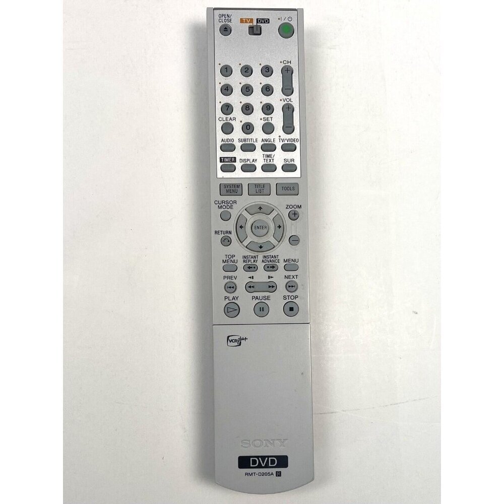 Genuine SONY Gray Replacement DVD REMOTE CONTROL RMT-D205A Tested WORKS EUC